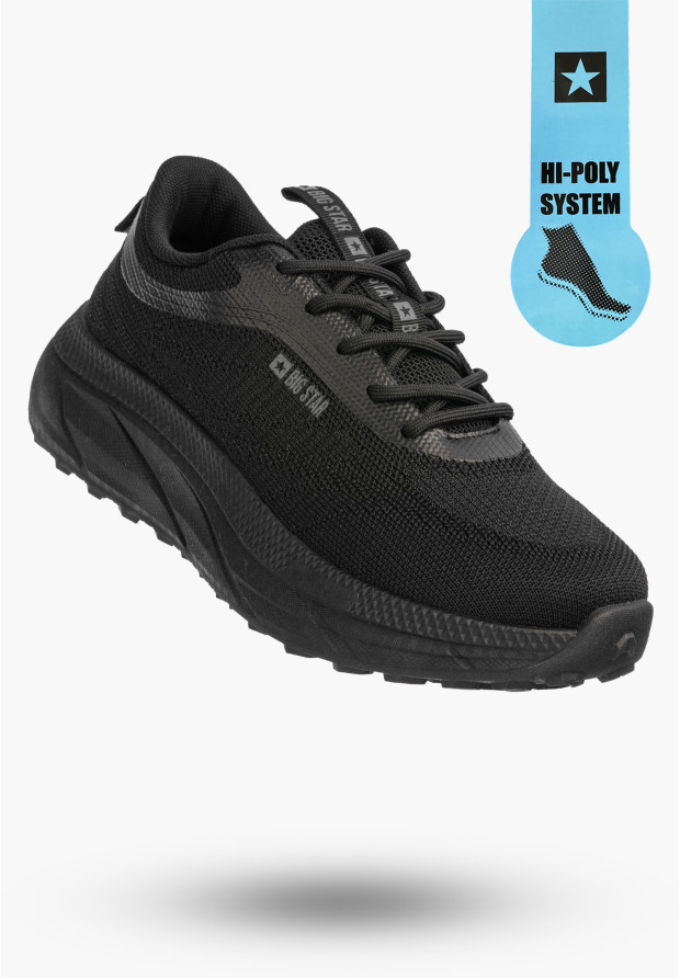 Sneakersy damskie BIG STAR czarne HI-POLY SYSTEM