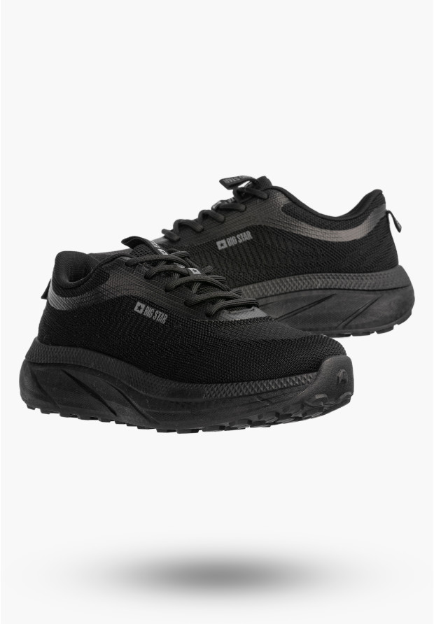 Sneakersy Damskie BIG STAR Buty Sportowe Na Platformie Czarne TT274344