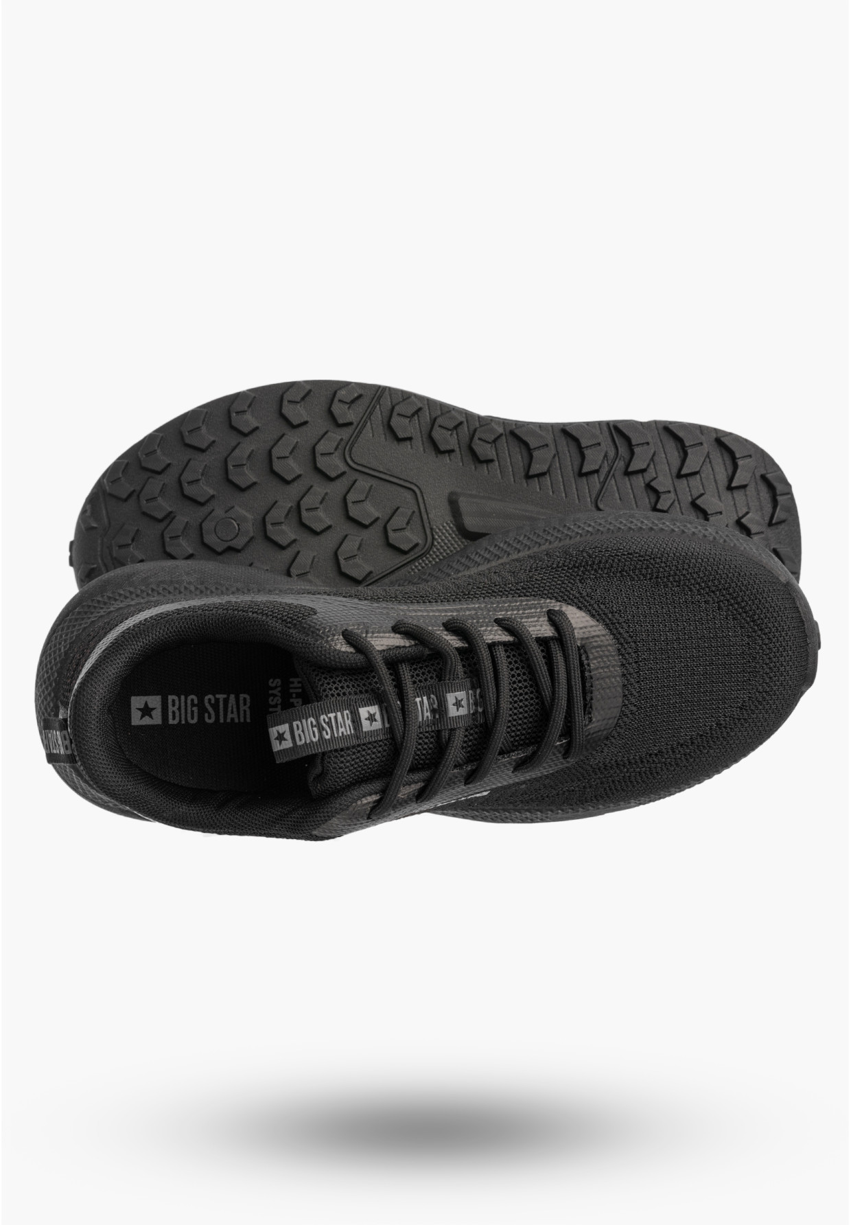 Sneakersy Damskie BIG STAR Buty Sportowe Na Platformie Czarne TT274344