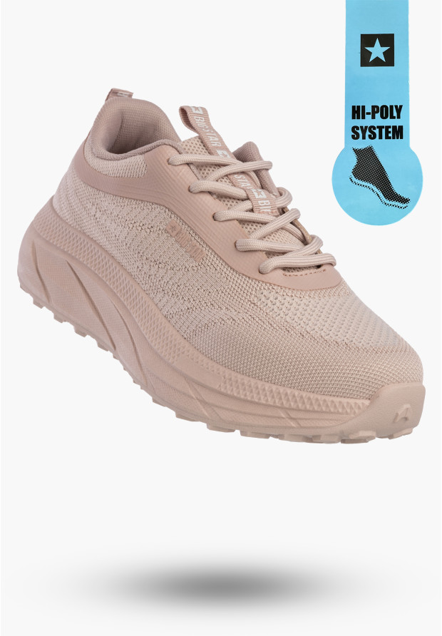 Sneakersy damskie BIG STAR beżowe HI-POLY SYSTEM