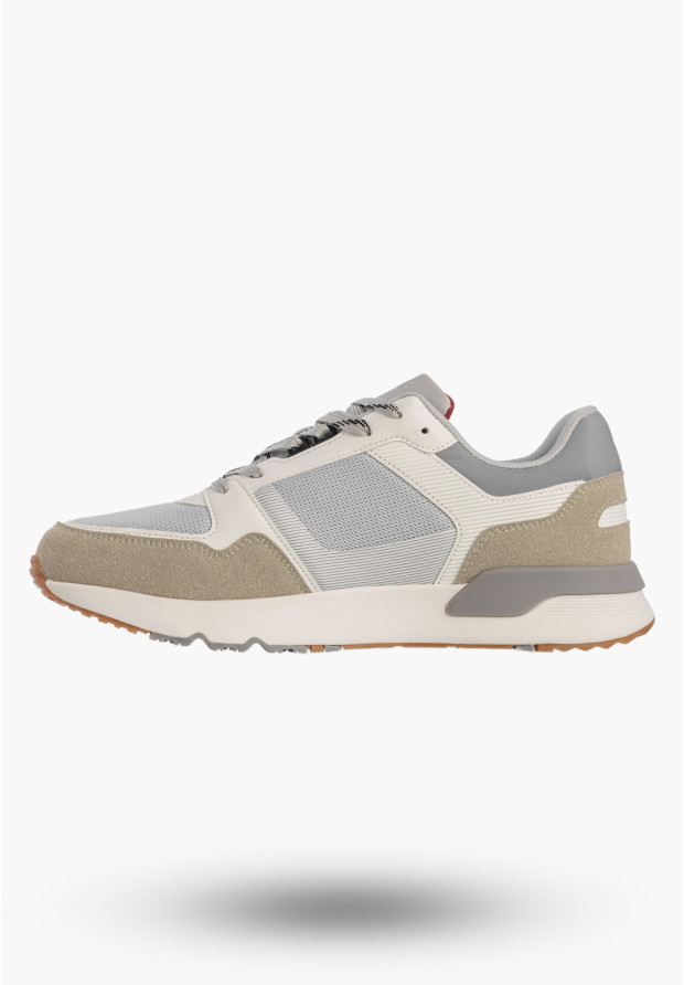 Sneakersy Męskie BIG STAR Ekoskóra Buty Sportowe Casual Białe TT174032