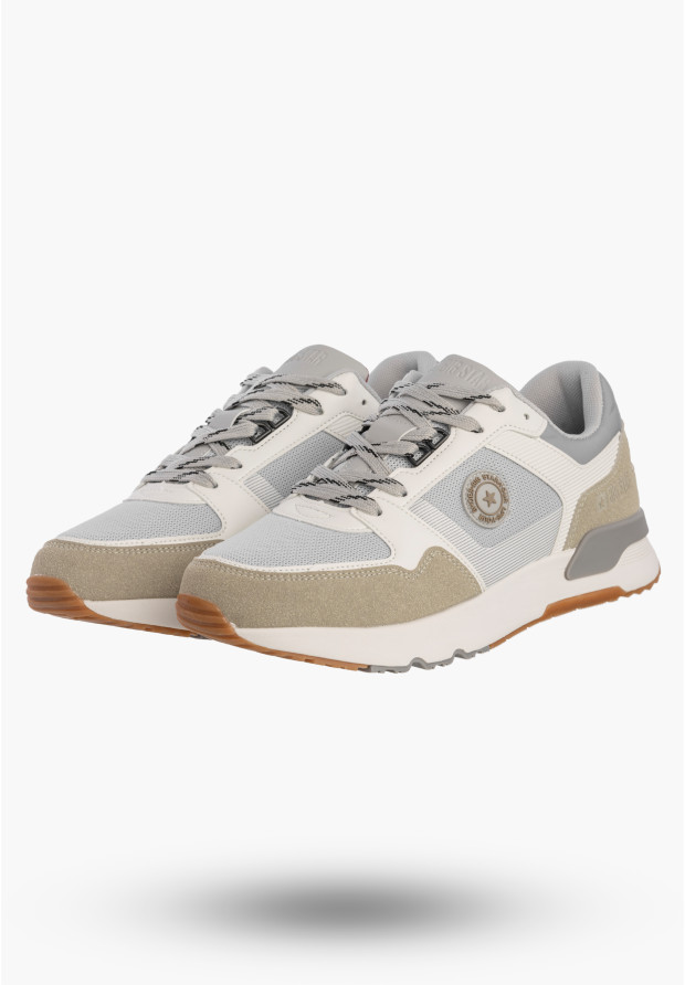Sneakersy Męskie BIG STAR Ekoskóra Buty Sportowe Casual Białe TT174032