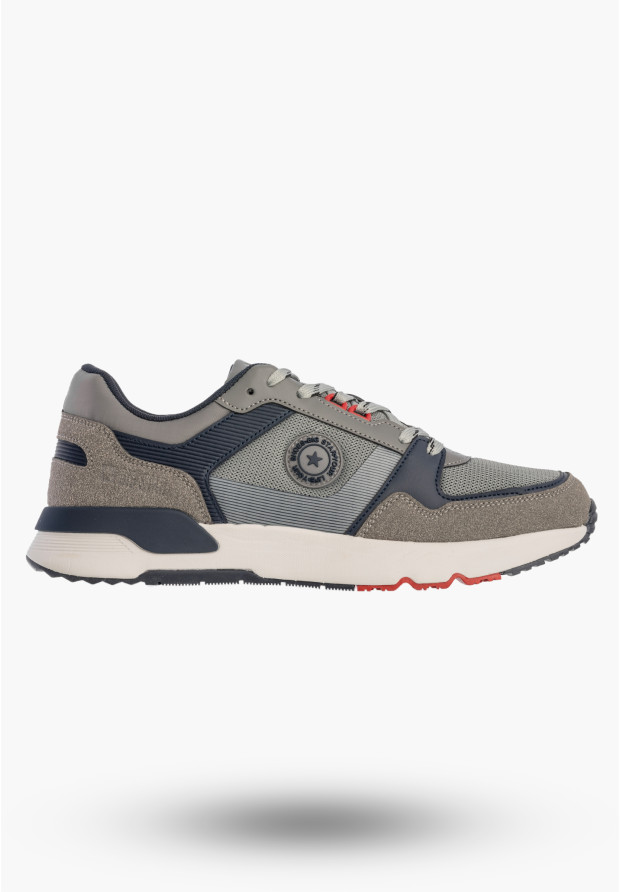 Sneakersy Męskie BIG STAR Ekoskóra Buty Sportowe Casual Granatowe TT174030