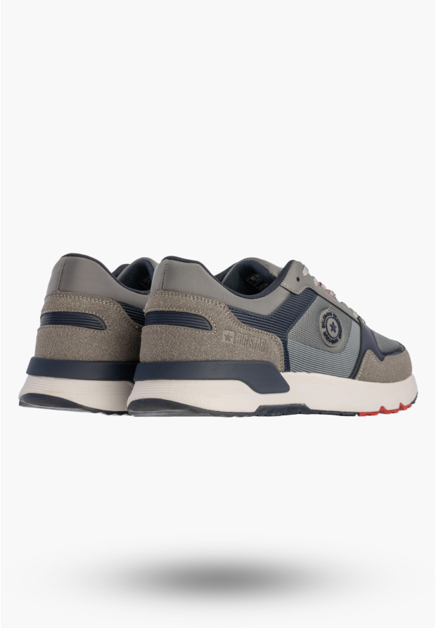 Sneakersy Męskie BIG STAR Ekoskóra Buty Sportowe Casual Granatowe TT174030