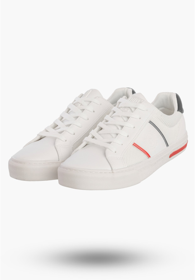 Sneakersy Męskie BIG STAR Tenisówki Buty Sportowe Casual Białe TT174281