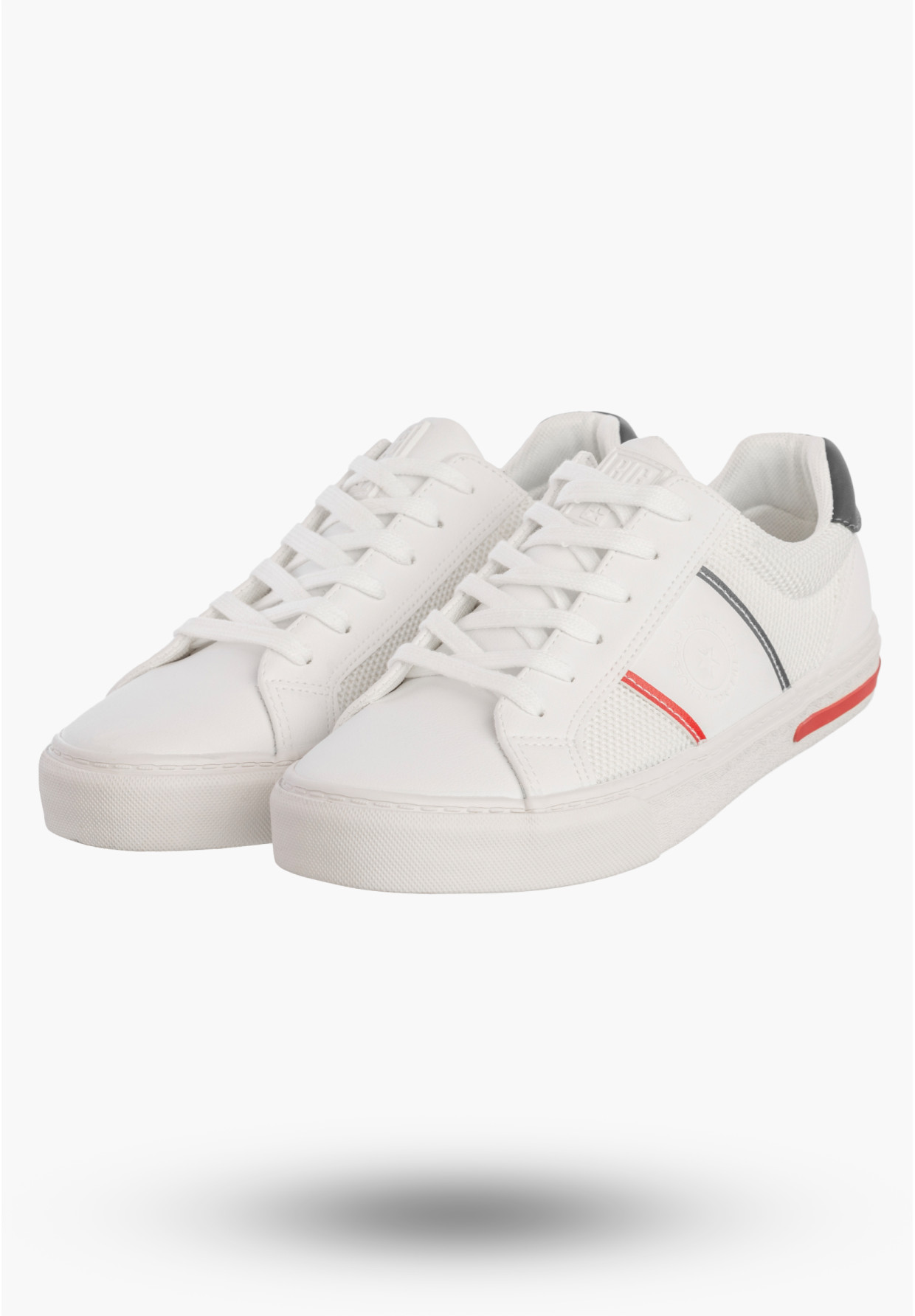 Sneakersy Męskie BIG STAR Tenisówki Buty Sportowe Casual Białe TT174281