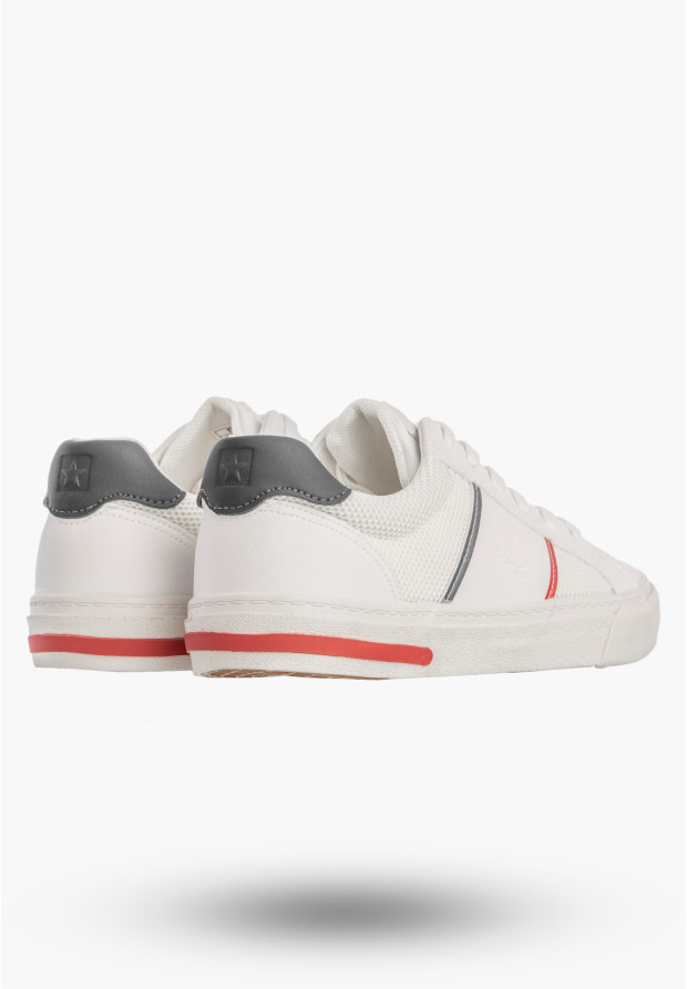 Sneakersy Męskie BIG STAR Tenisówki Buty Sportowe Casual Białe TT174281