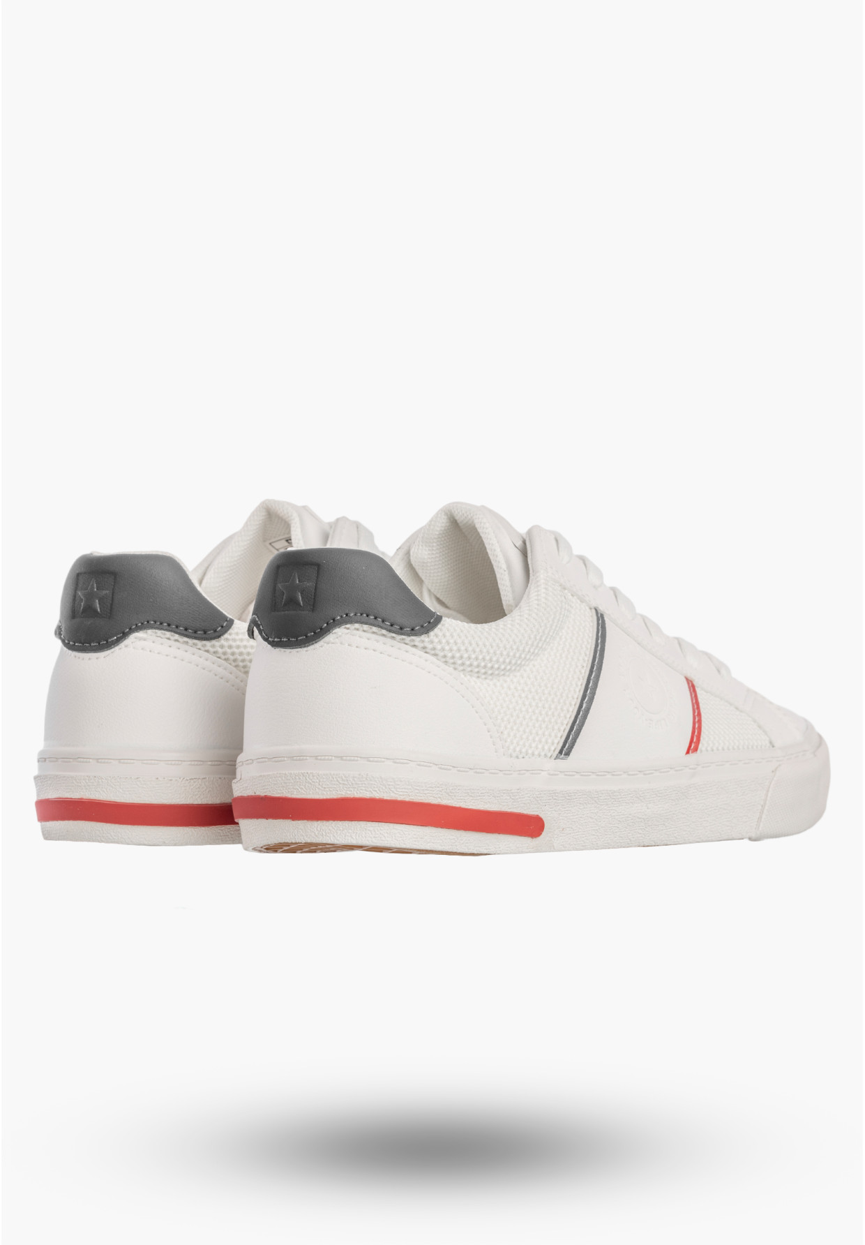 Sneakersy Męskie BIG STAR Tenisówki Buty Sportowe Casual Białe TT174281