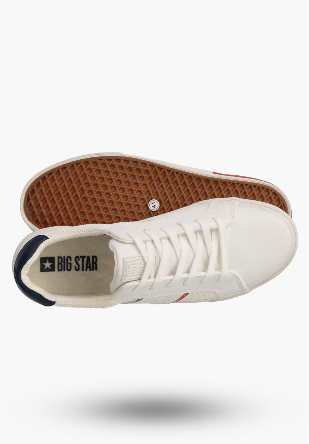 Sneakersy Męskie BIG STAR Tenisówki Buty Sportowe Casual Białe TT174281