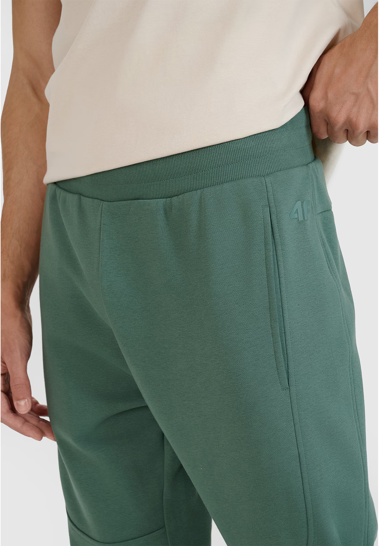 Spodnie Męskie 4F Dresy Sportowe Khaki 4FWSS24TTROM645