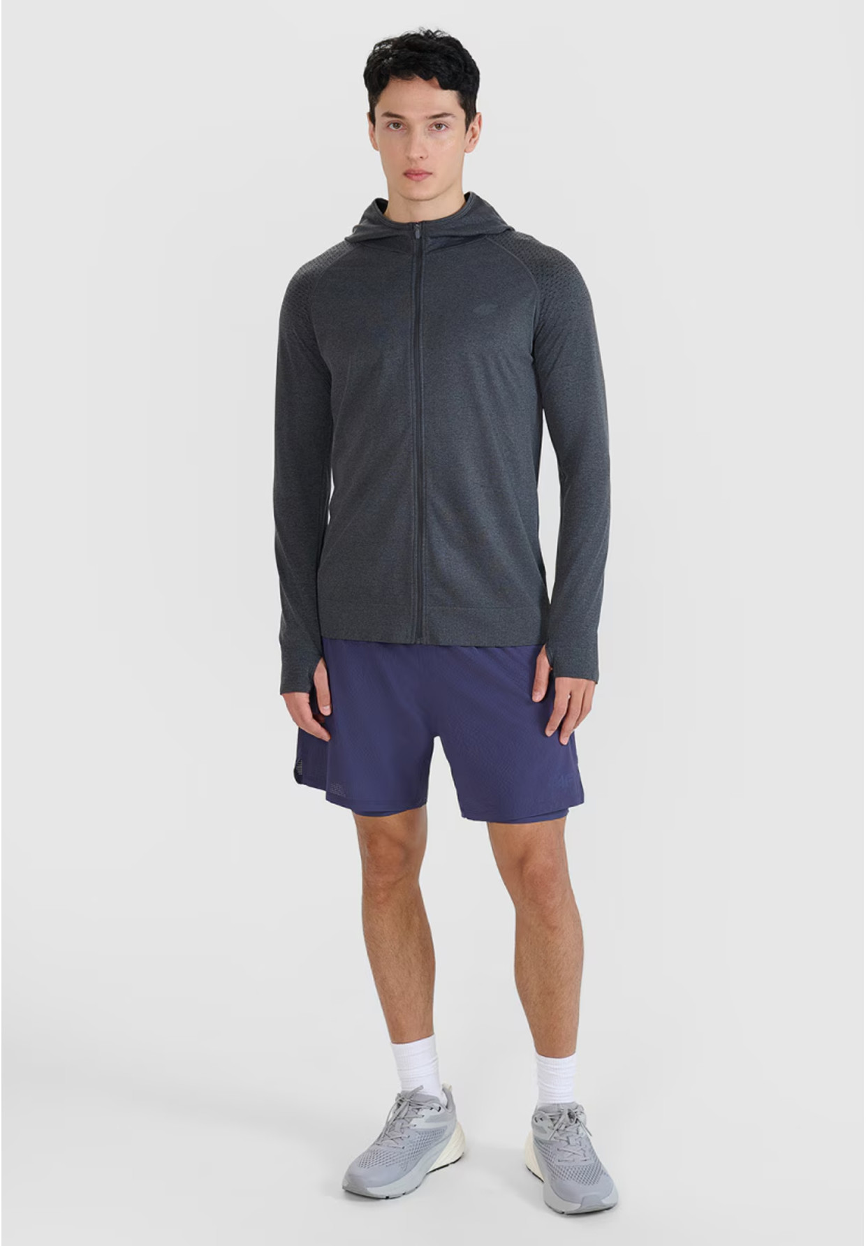 Bluza Męska 4F Sportowa Rozpinana Z Kapturem Szybkoschnąca Szara 4FWSS25TFSWM544
