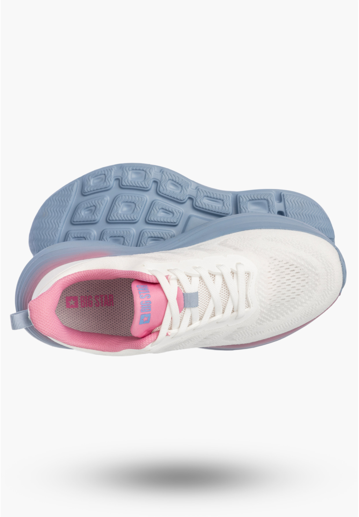 Sneakersy Damskie BIG STAR Buty Sportowe Lekkie Gruba Podeszwa Białe TT274046