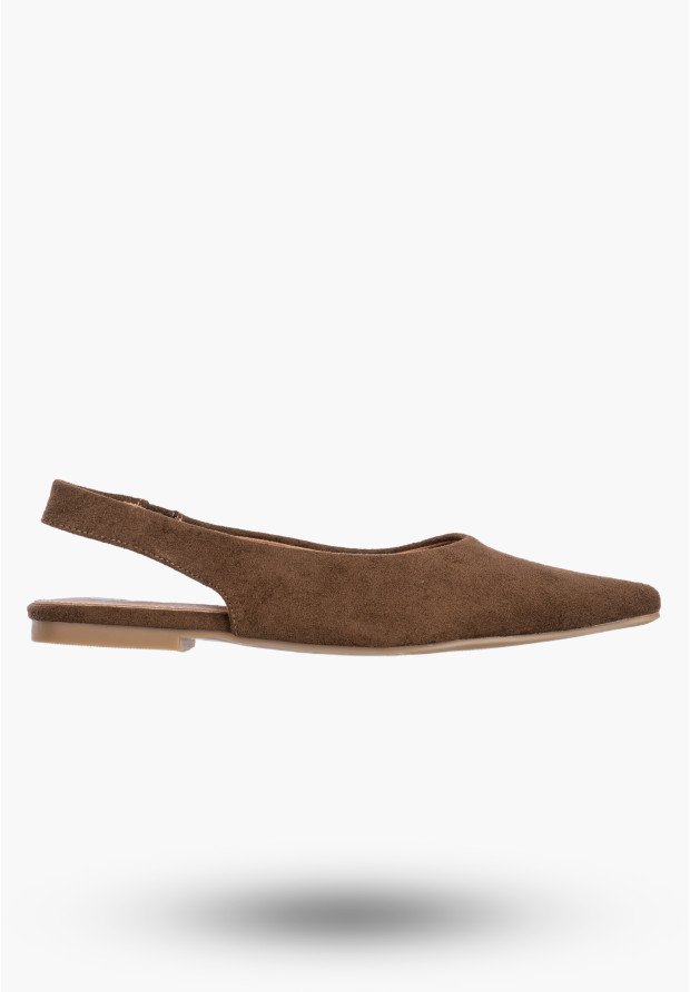 Baleriny  Damskie Slingback Buty z odkrytą piętą Eleganckie Brązowe