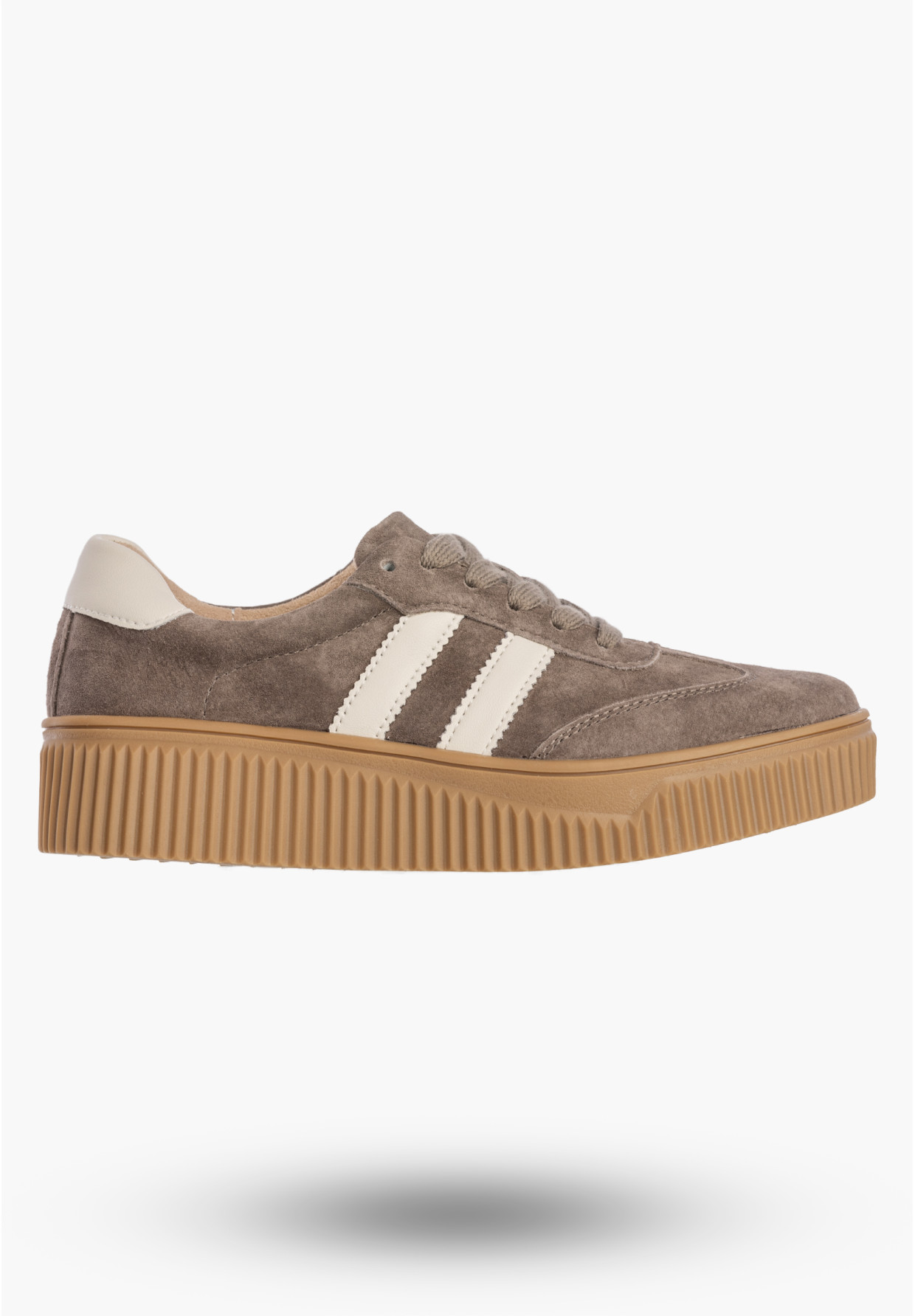 Sneakersy Damskie Buty Skórzane Półbuty Na Platformie Brązowe Filippo DP6776/26