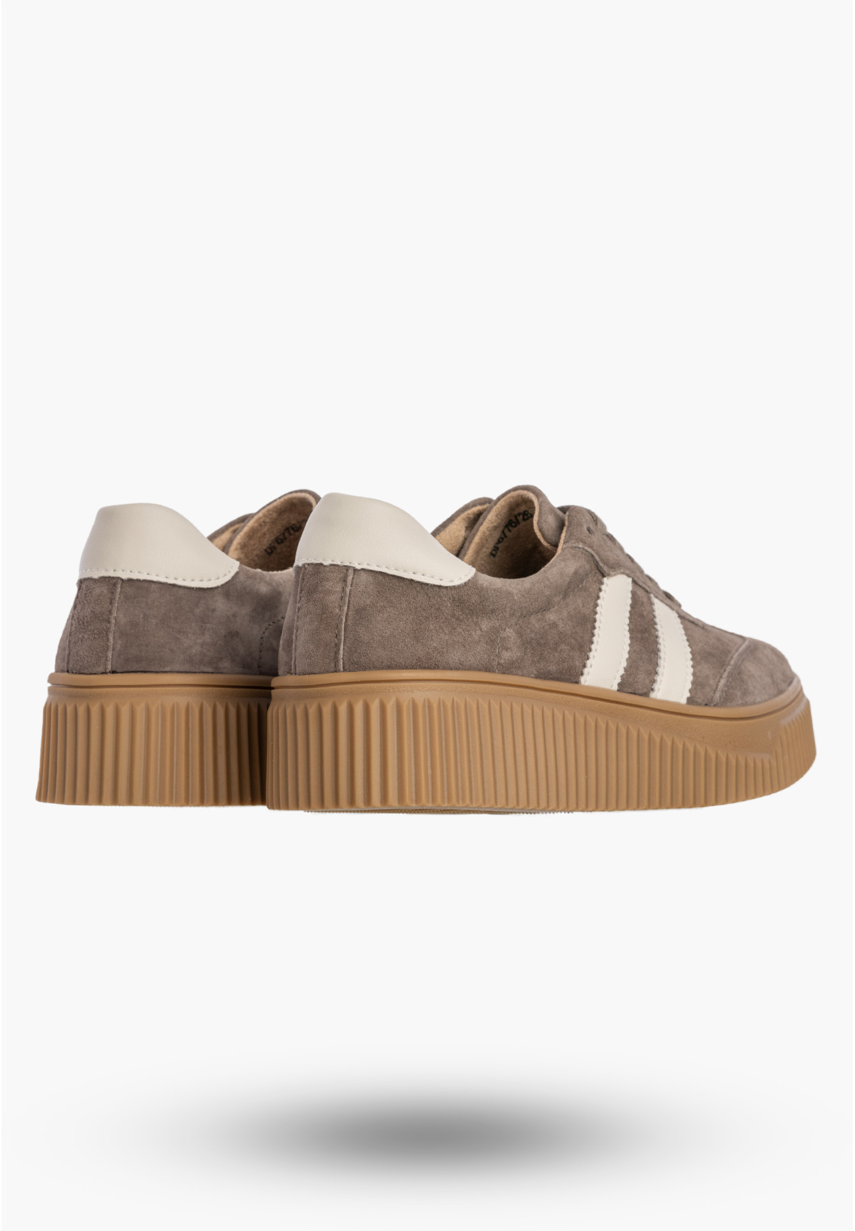 Sneakersy Damskie Buty Skórzane Półbuty Na Platformie Brązowe Filippo DP6776/26