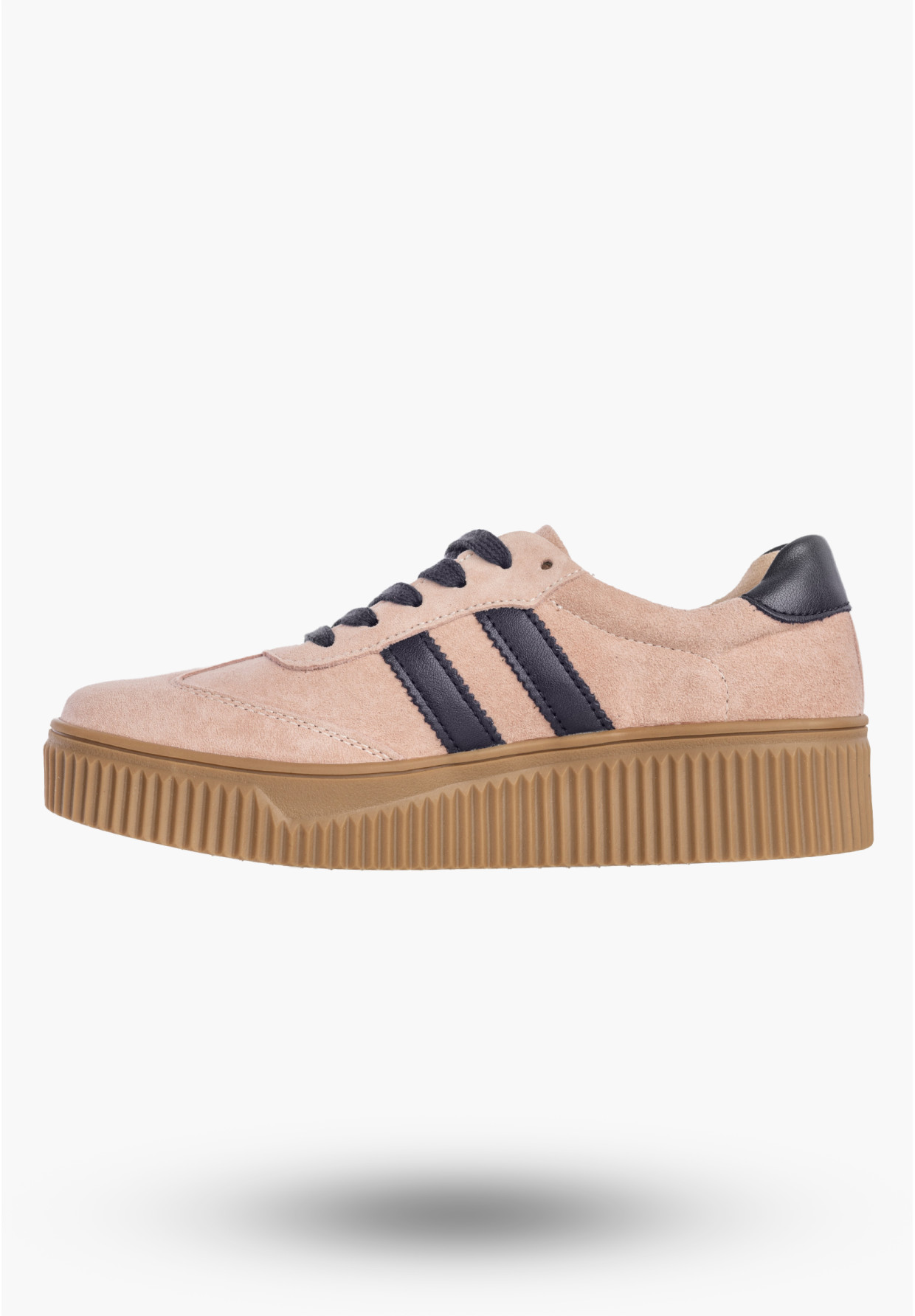 Sneakersy Damskie Buty Skórzane Półbuty Na Platformie Różowe Filippo DP6776/26