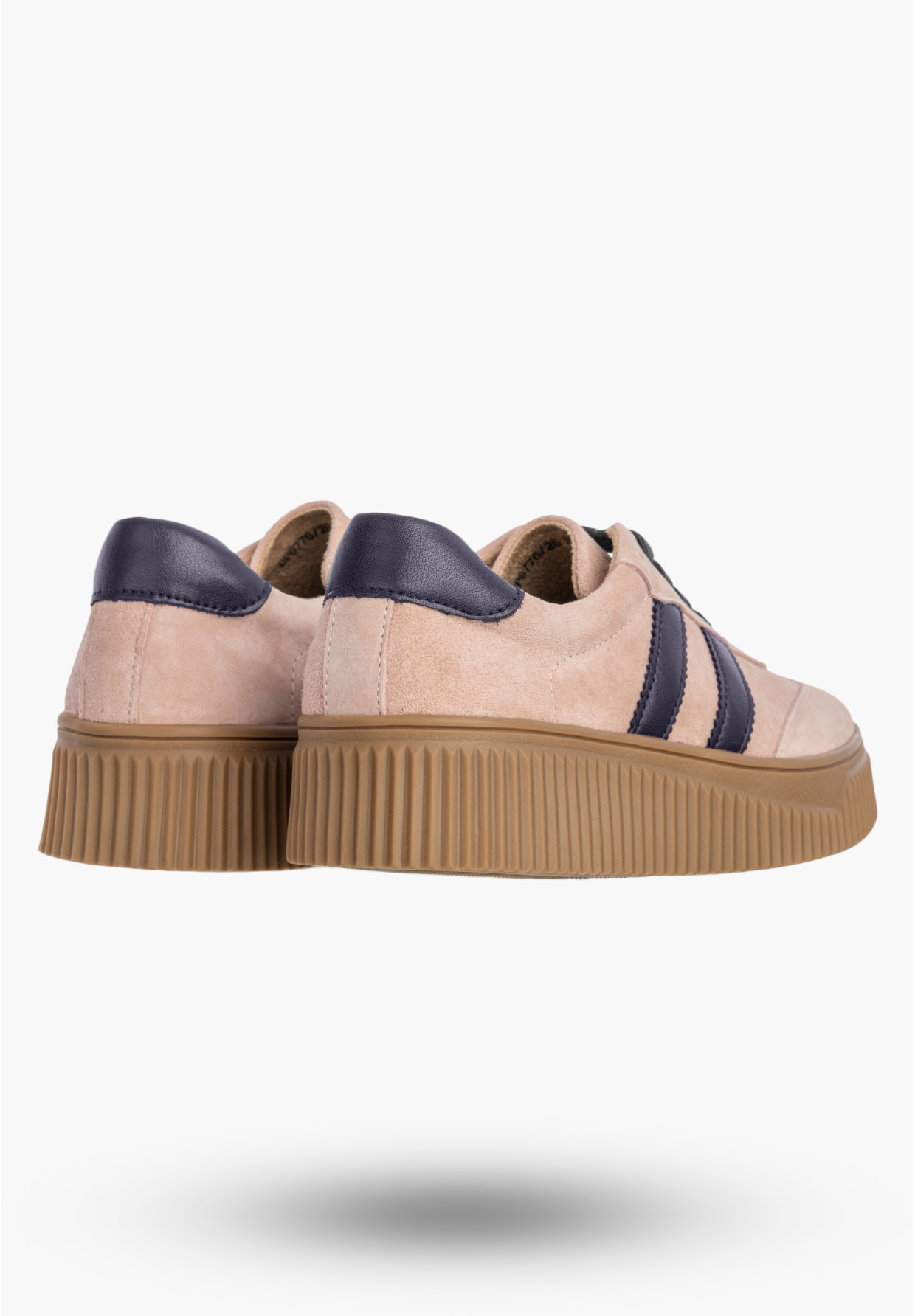 Sneakersy Damskie Buty Skórzane Półbuty Na Platformie Różowe Filippo DP6776/26