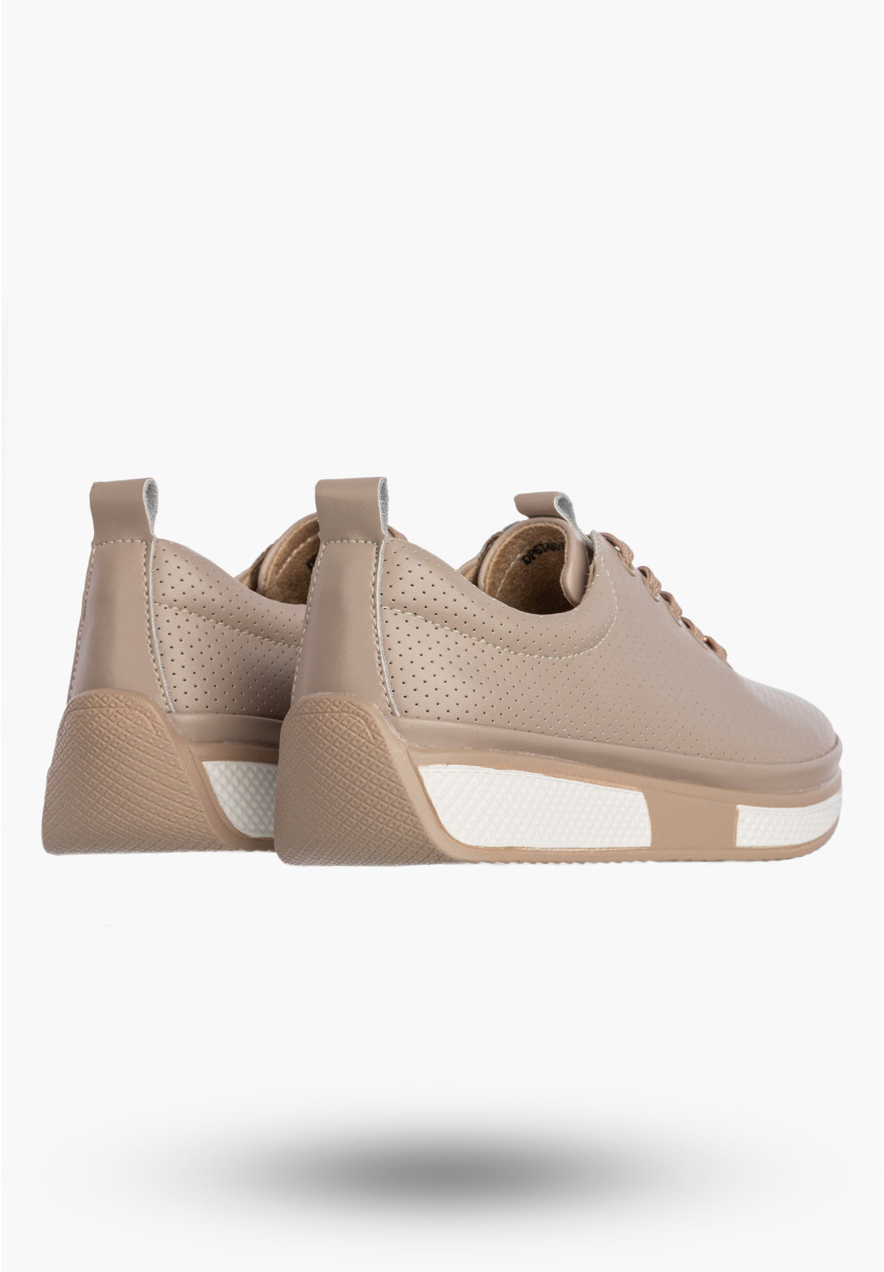 Sneakersy Damskie Buty Skórzane Półbuty Casual Beżowe Filippo DP6740/26