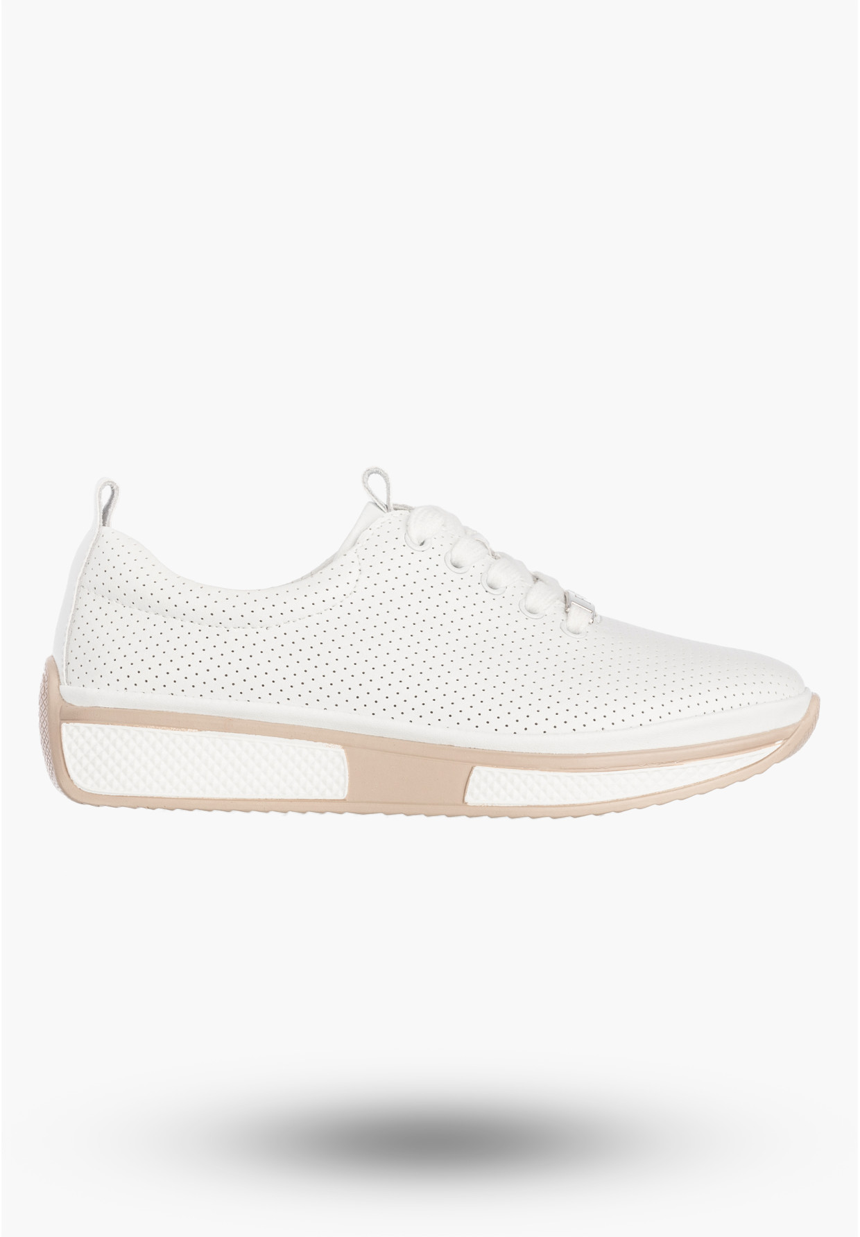 Sneakersy Damskie Buty Skórzane Półbuty Casual Białe Filippo DP6740/26