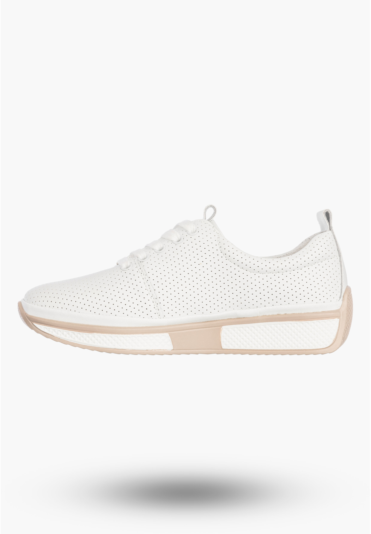 Sneakersy Damskie Buty Skórzane Półbuty Casual Białe Filippo DP6740/26