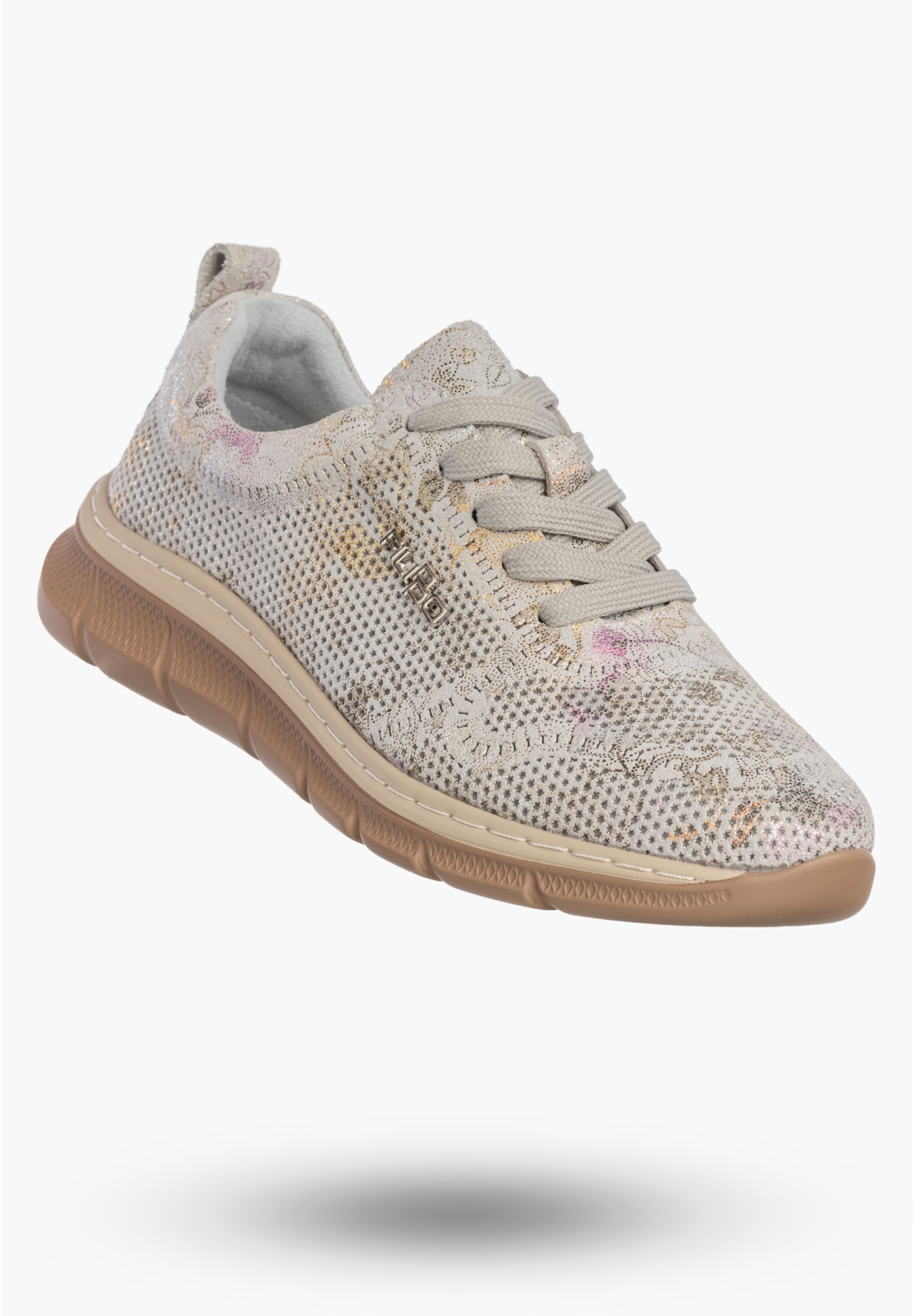 Sneakersy Damskie Buty Skórzane Półbuty Lekkie Casual Szare Filippo DP7573/26