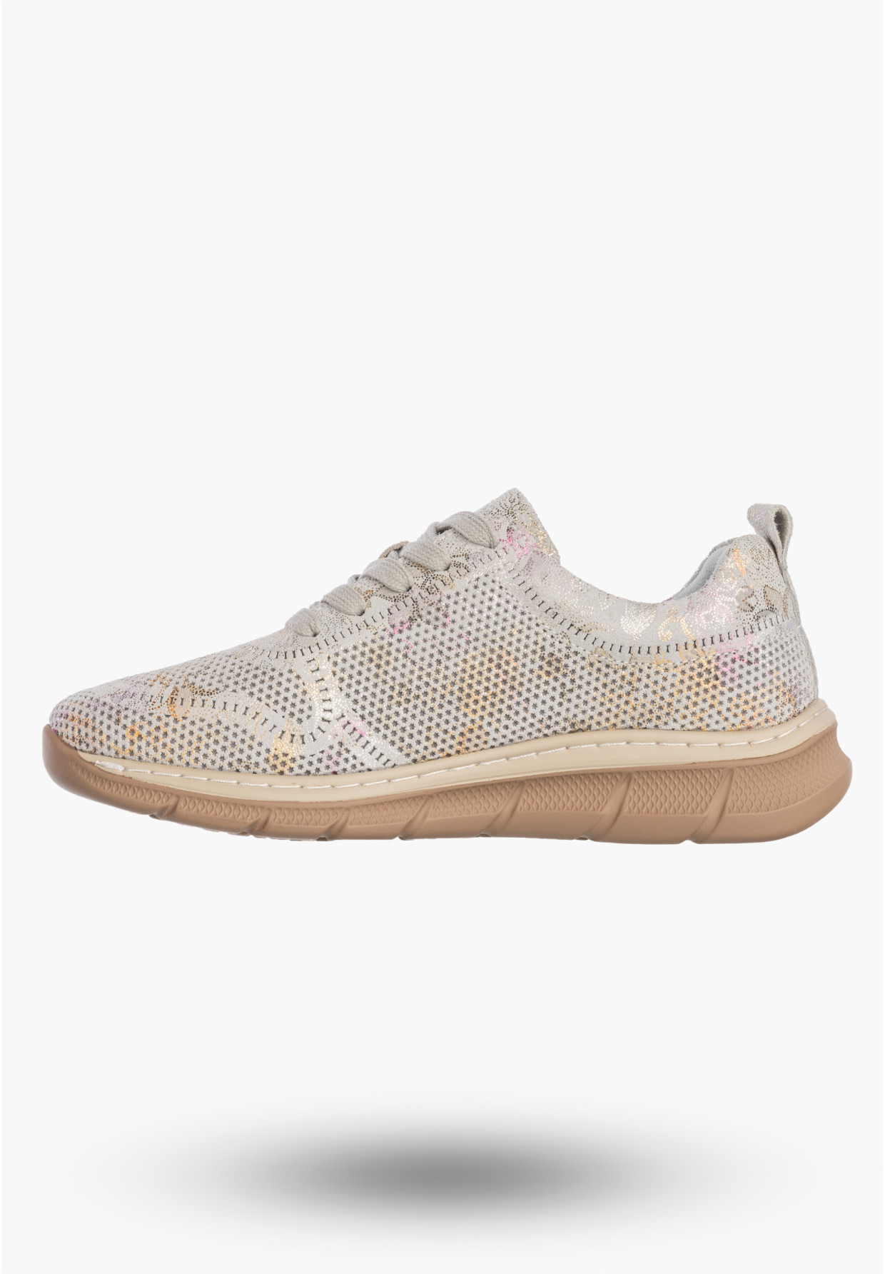Sneakersy Damskie Buty Skórzane Półbuty Lekkie Casual Szare Filippo DP7573/26