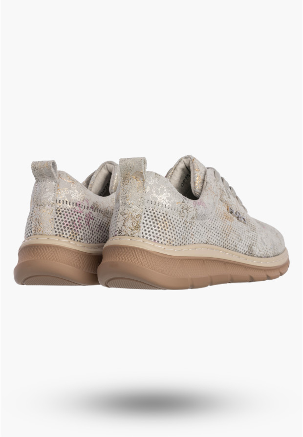 Sneakersy Damskie Buty Skórzane Półbuty Lekkie Casual Szare Filippo DP7573/26