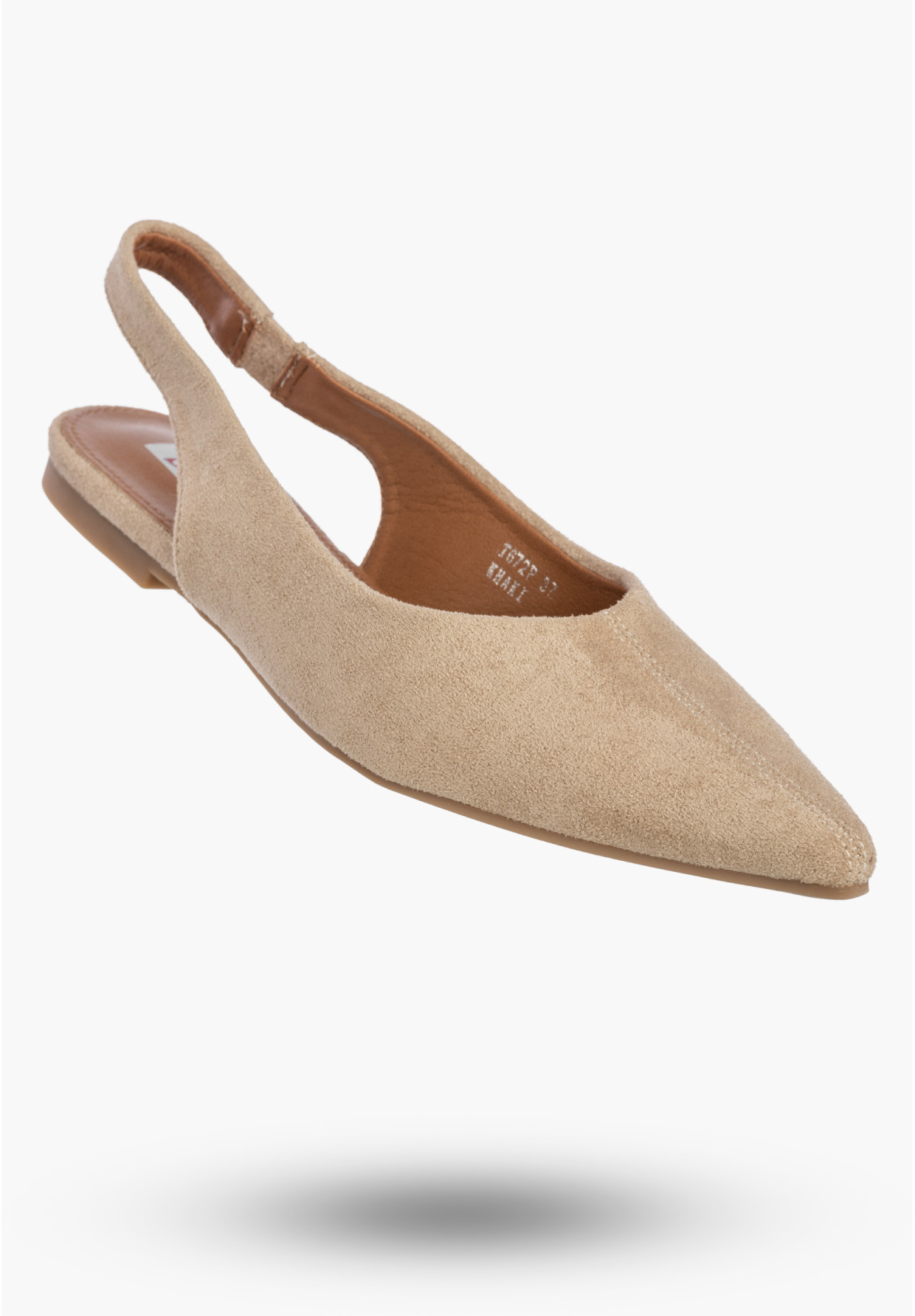 Baleriny  Damskie Slingback Buty z odkrytą piętą Eleganckie Beżowe