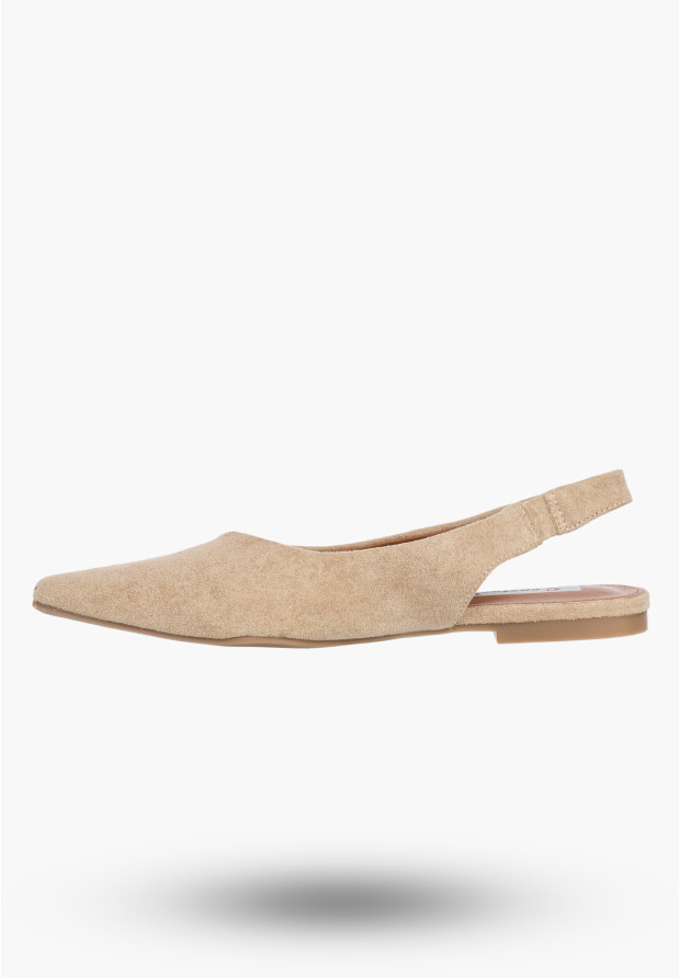 Baleriny  Damskie Slingback Buty z odkrytą piętą Eleganckie Beżowe