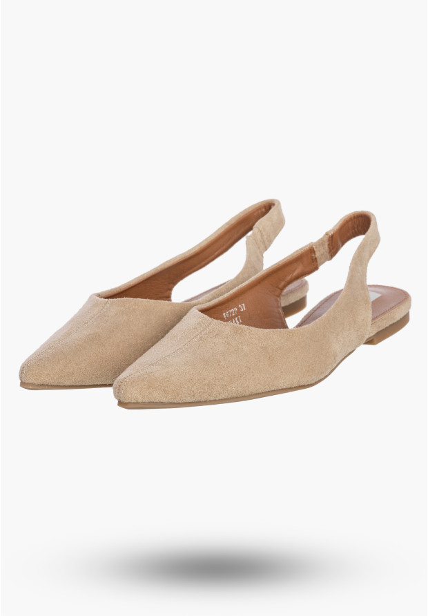 Baleriny  Damskie Slingback Buty z odkrytą piętą Eleganckie Beżowe