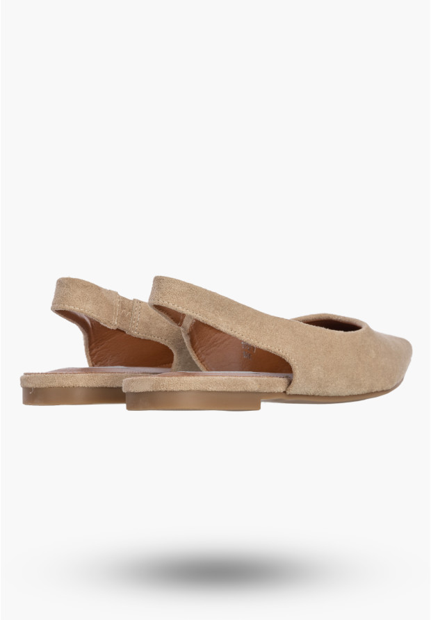 Baleriny  Damskie Slingback Buty z odkrytą piętą Eleganckie Beżowe