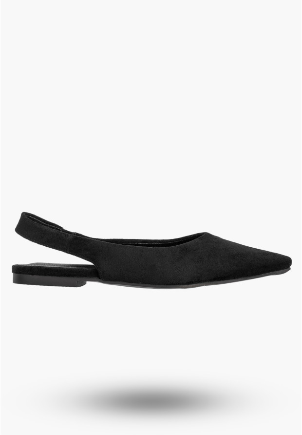 Baleriny  Damskie Slingback Buty z odkrytą piętą Eleganckie Czarne