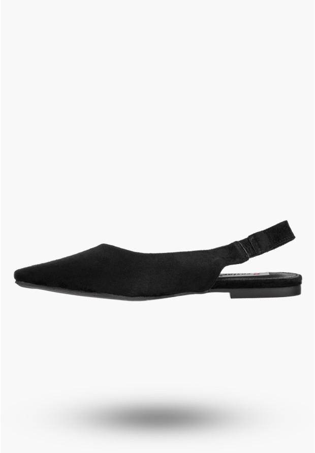 Baleriny  Damskie Slingback Buty z odkrytą piętą Eleganckie Czarne