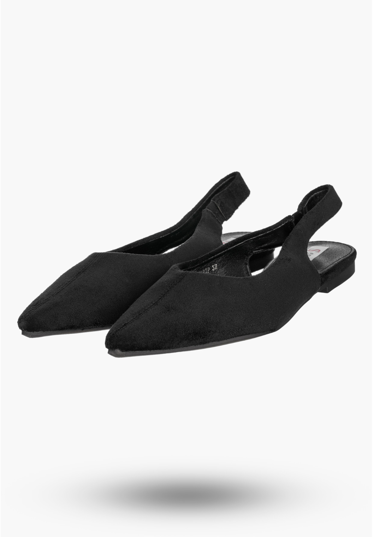 Baleriny  Damskie Slingback Buty z odkrytą piętą Eleganckie Czarne