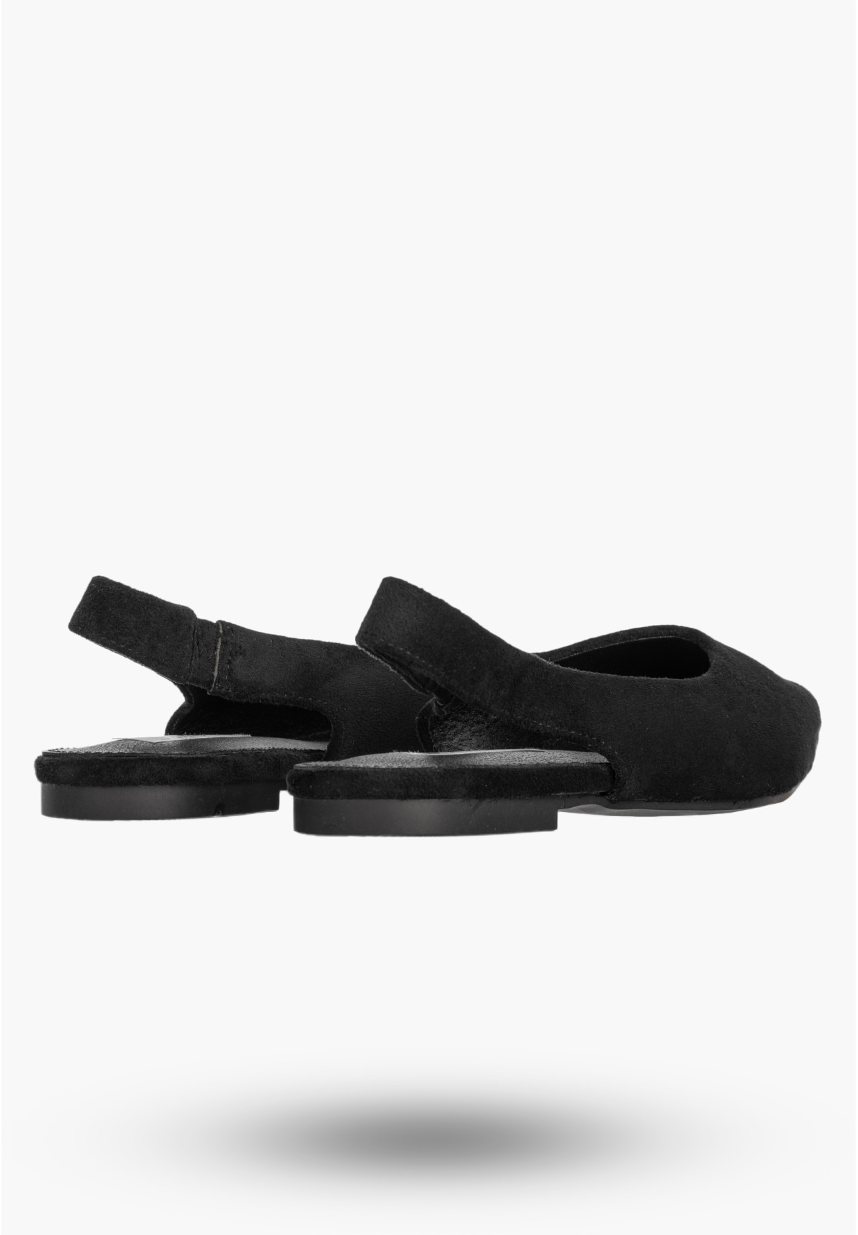 Baleriny  Damskie Slingback Buty z odkrytą piętą Eleganckie Czarne