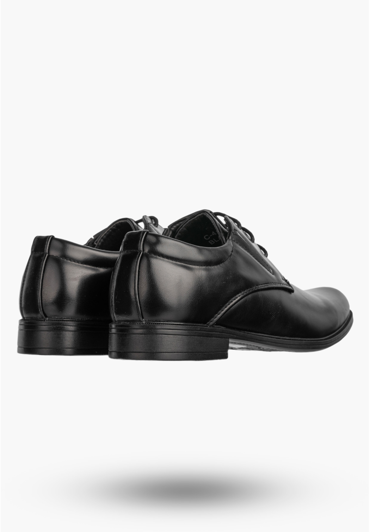 Buty Chłopięce Ekoskóra Eleganckie Wizytowe Komunijne Półbuty Czarne