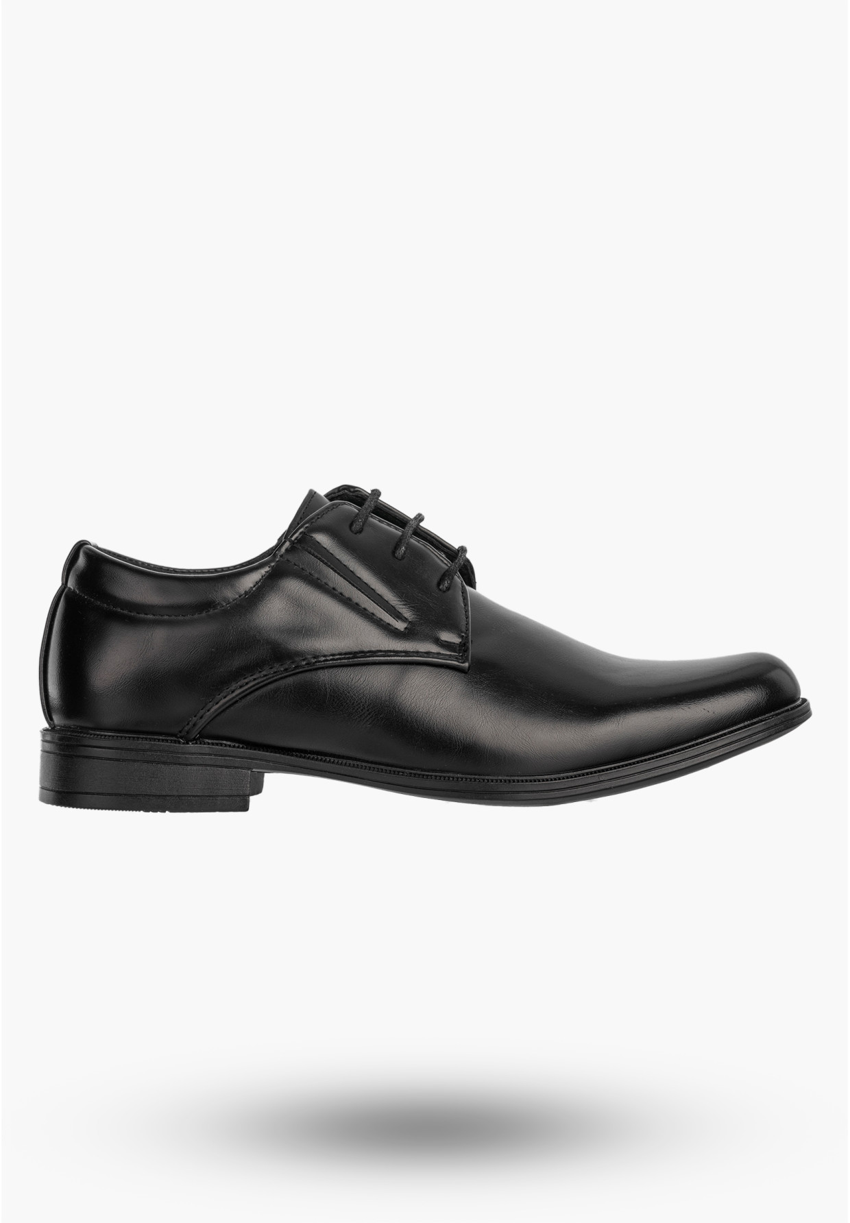 Buty Chłopięce Ekoskóra Eleganckie Wizytowe Komunijne Półbuty Czarne
