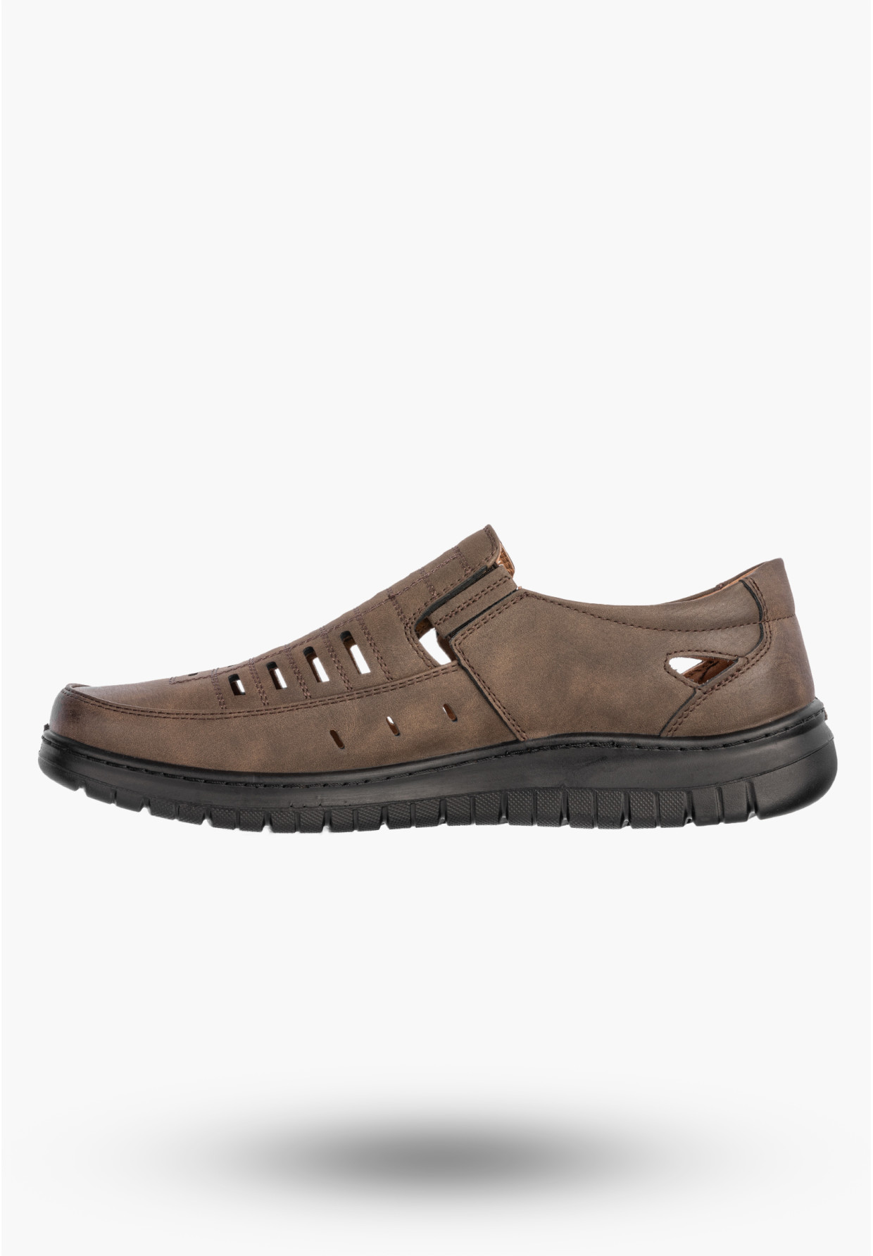 Półbuty Męskie Ekoskóra Eleganckie Buty Brązowe Unisoft 26MN-9743