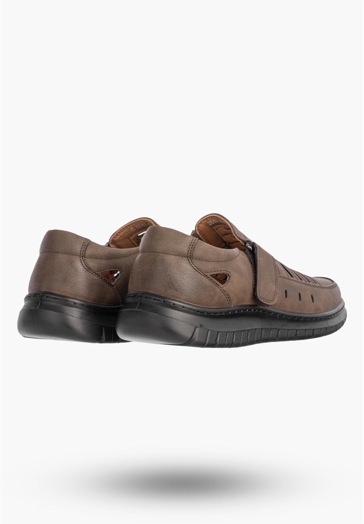 Półbuty Męskie Ekoskóra Eleganckie Buty Brązowe Unisoft 26MN-9743