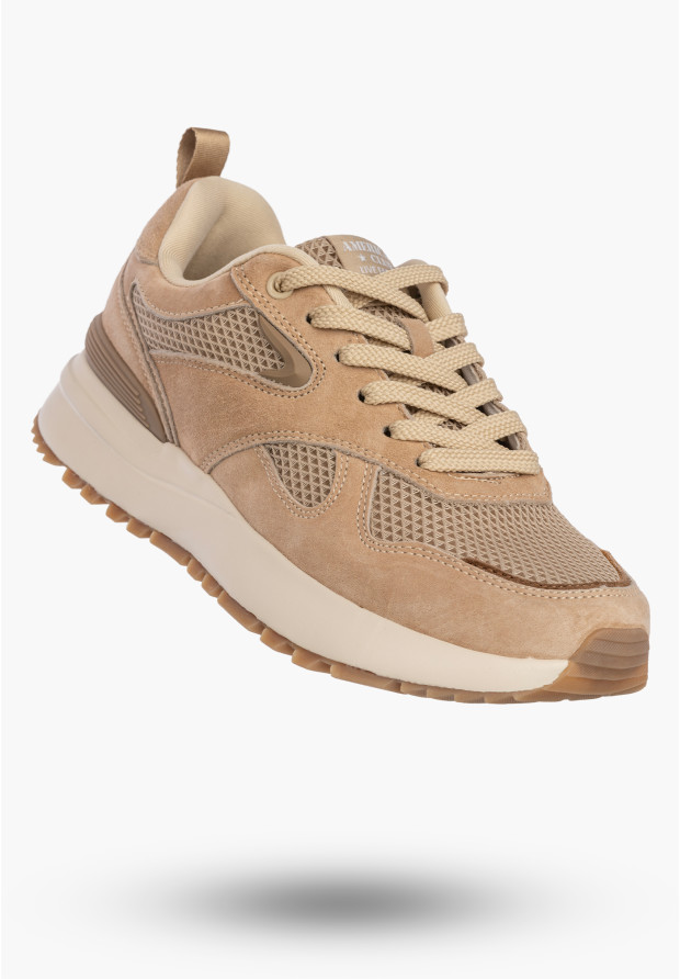 Beżowe sneakersy damskie American Club