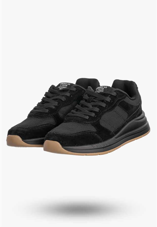 Sneakersy Damskie Buty Sportowe Casual Lekkie Czarne American Club LE08