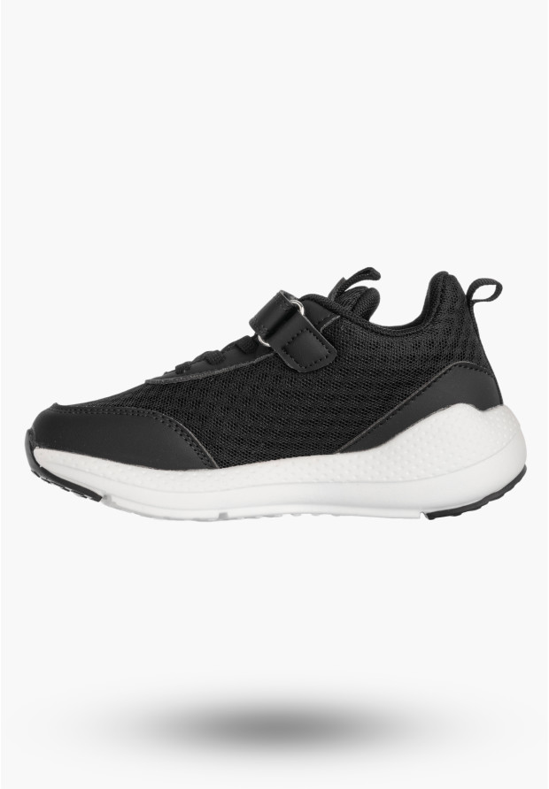 Sneakersy Dziecięce Buty Sportowe Na Rzepy Lekkie Wygodne Czarne APAWWA G661/G662