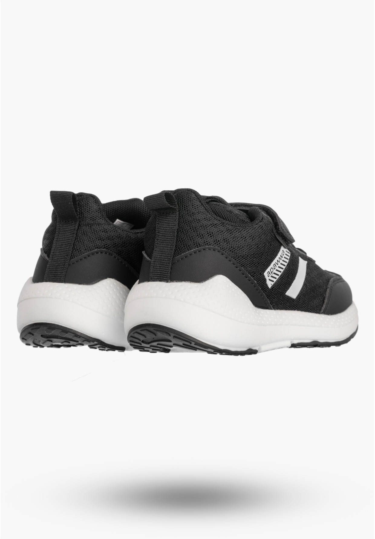 Sneakersy Dziecięce Buty Sportowe Na Rzepy Lekkie Wygodne Czarne APAWWA G661/G662