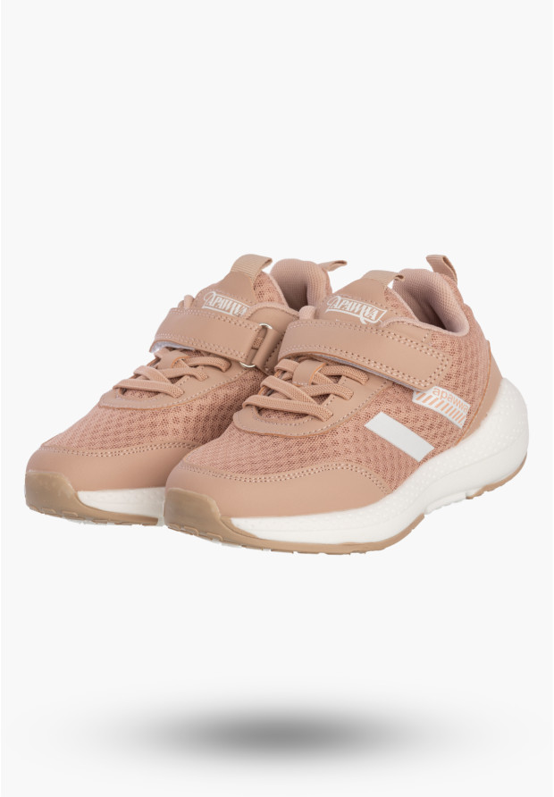 Sneakersy Dziecięce Buty Sportowe Na Rzepy Lekkie Wygodne Różowe APAWWA G661/G662