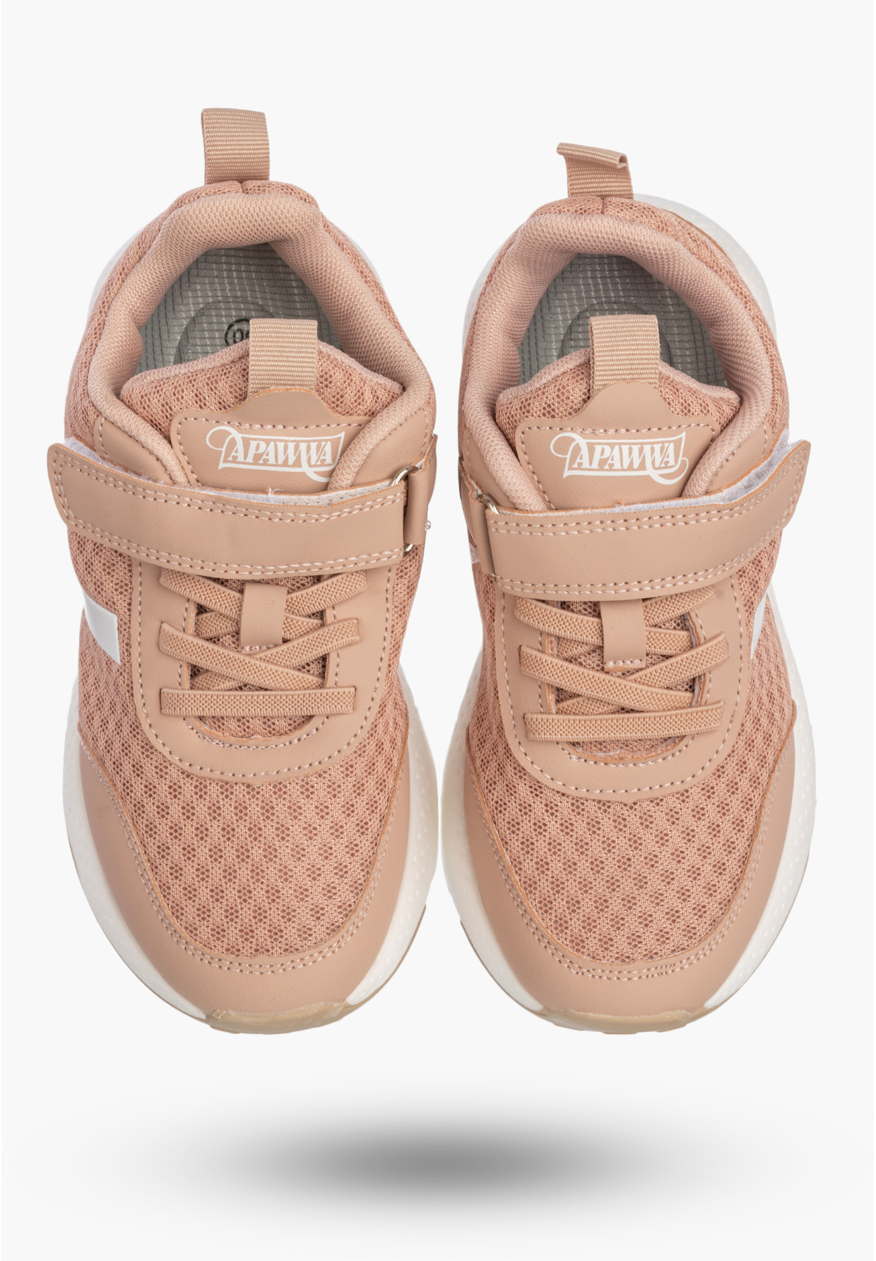 Sneakersy Dziecięce Buty Sportowe Na Rzepy Lekkie Wygodne Różowe APAWWA G661/G662