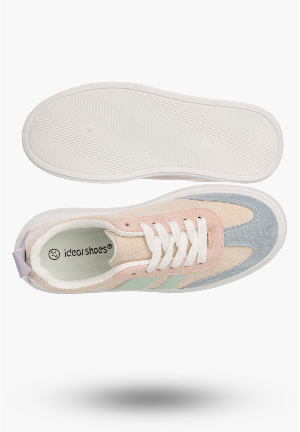 Sneakersy Damskie Sportowe Buty Na Platformie Casual Kolorowe