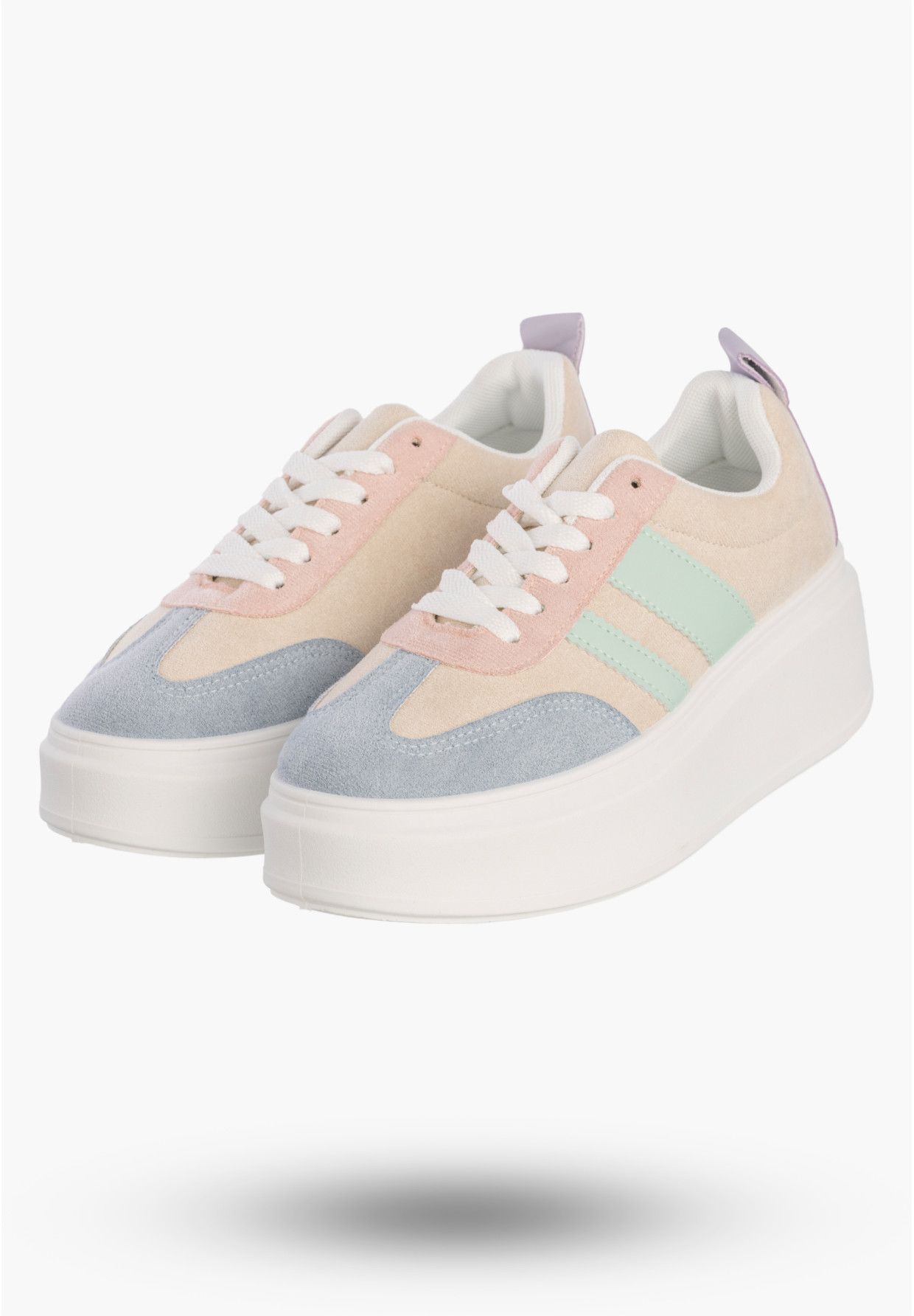 Sneakersy Damskie Sportowe Buty Na Platformie Casual Kolorowe