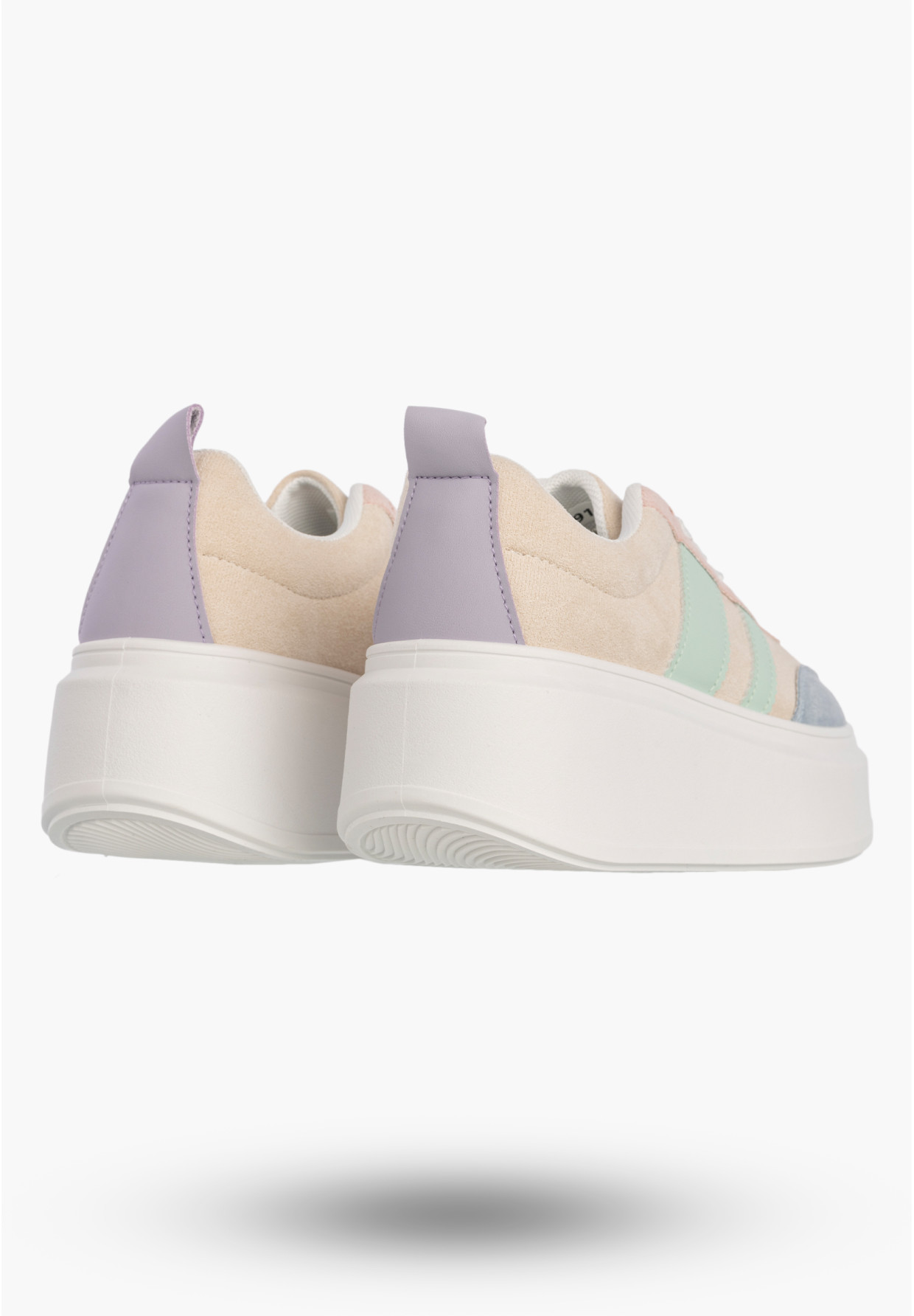 Sneakersy Damskie Sportowe Buty Na Platformie Casual Kolorowe