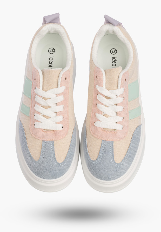 Sneakersy Damskie Sportowe Buty Na Platformie Casual Kolorowe