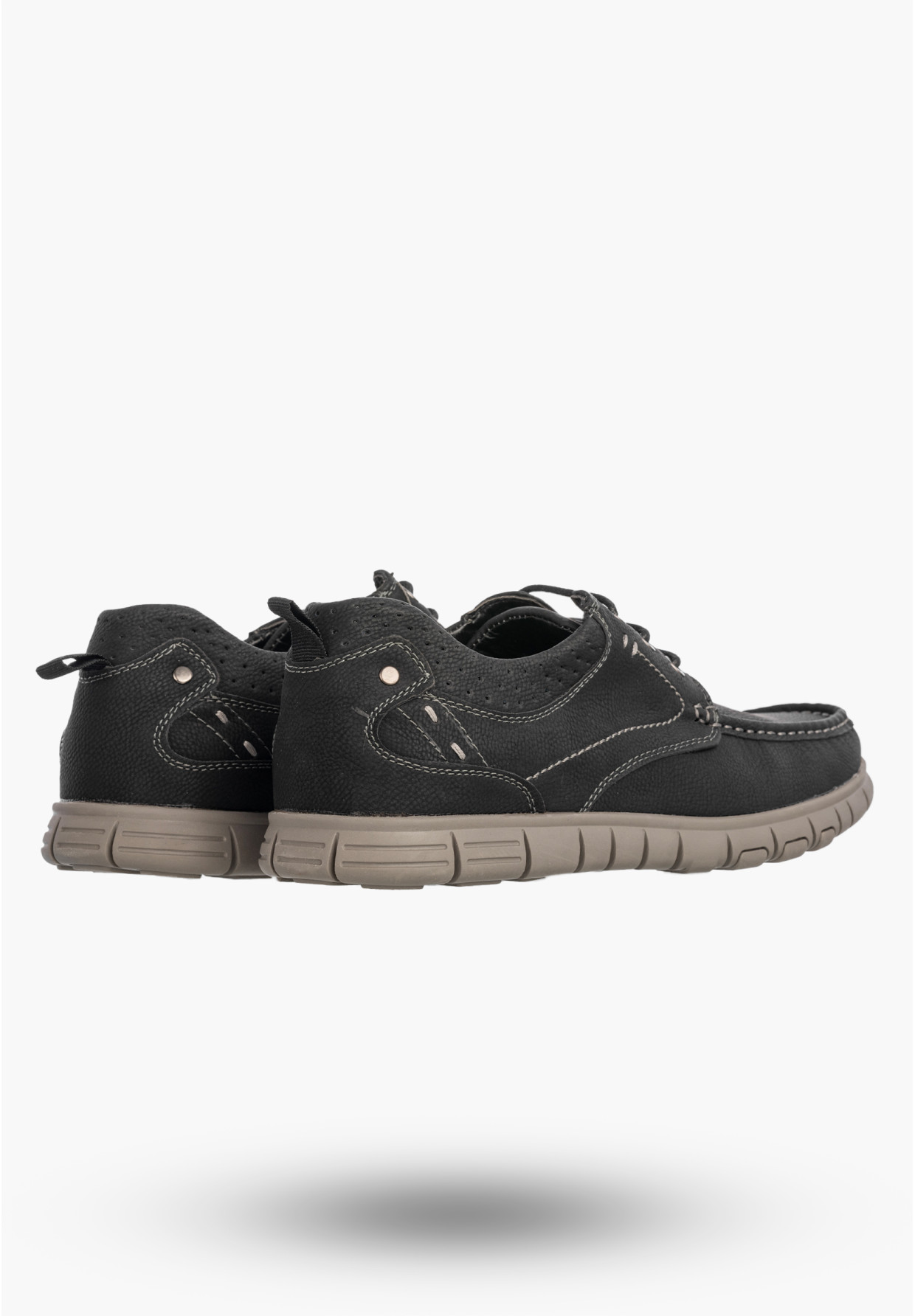 Półbuty Męskie Ekoskóra Buty Casual Skórzana Wkładka Czarne Badoxx